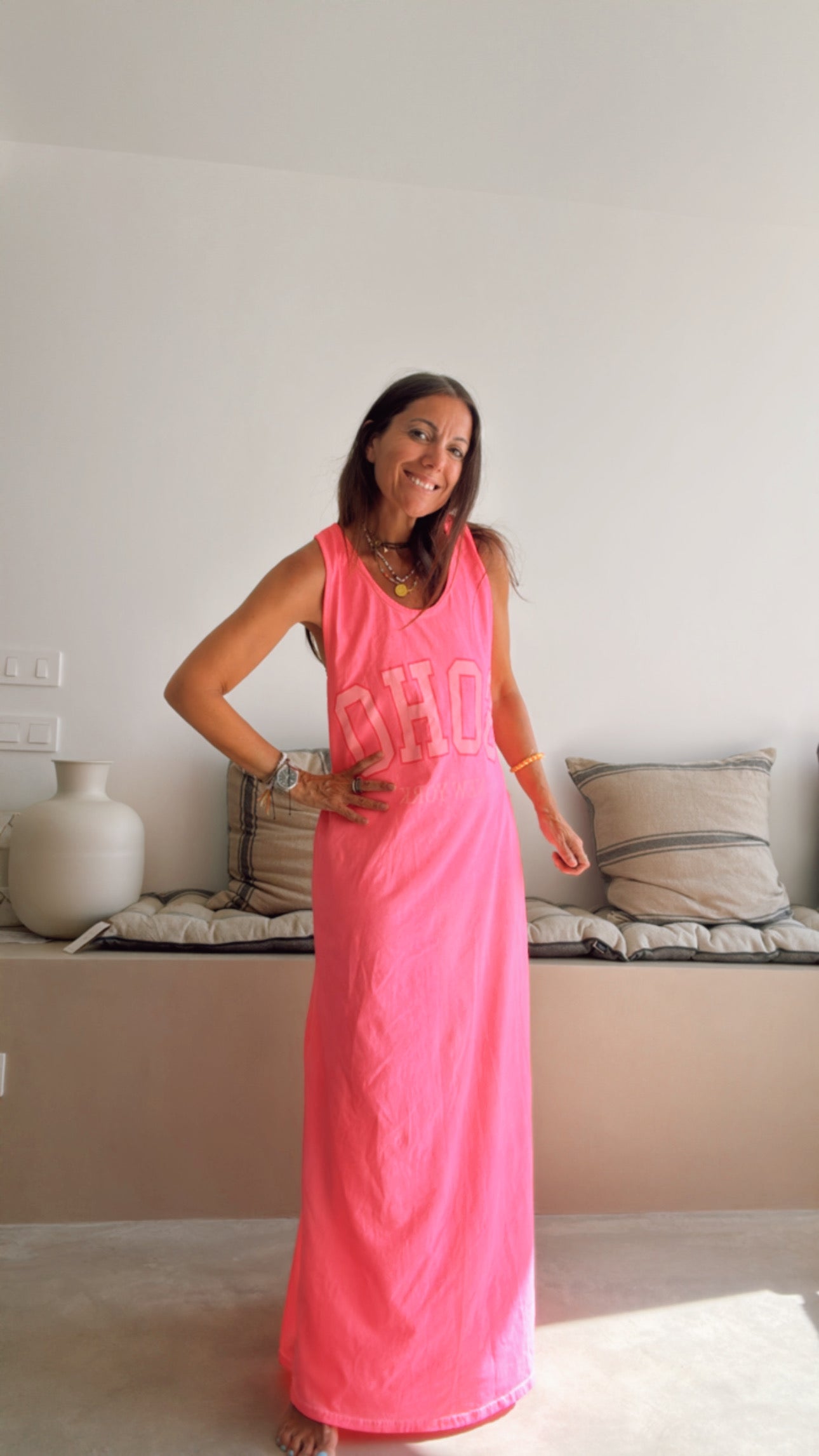 Vestido Soho rosa fluor