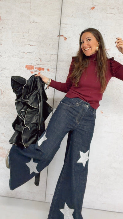 Vaquero Wide Leg “a star is born” otoño