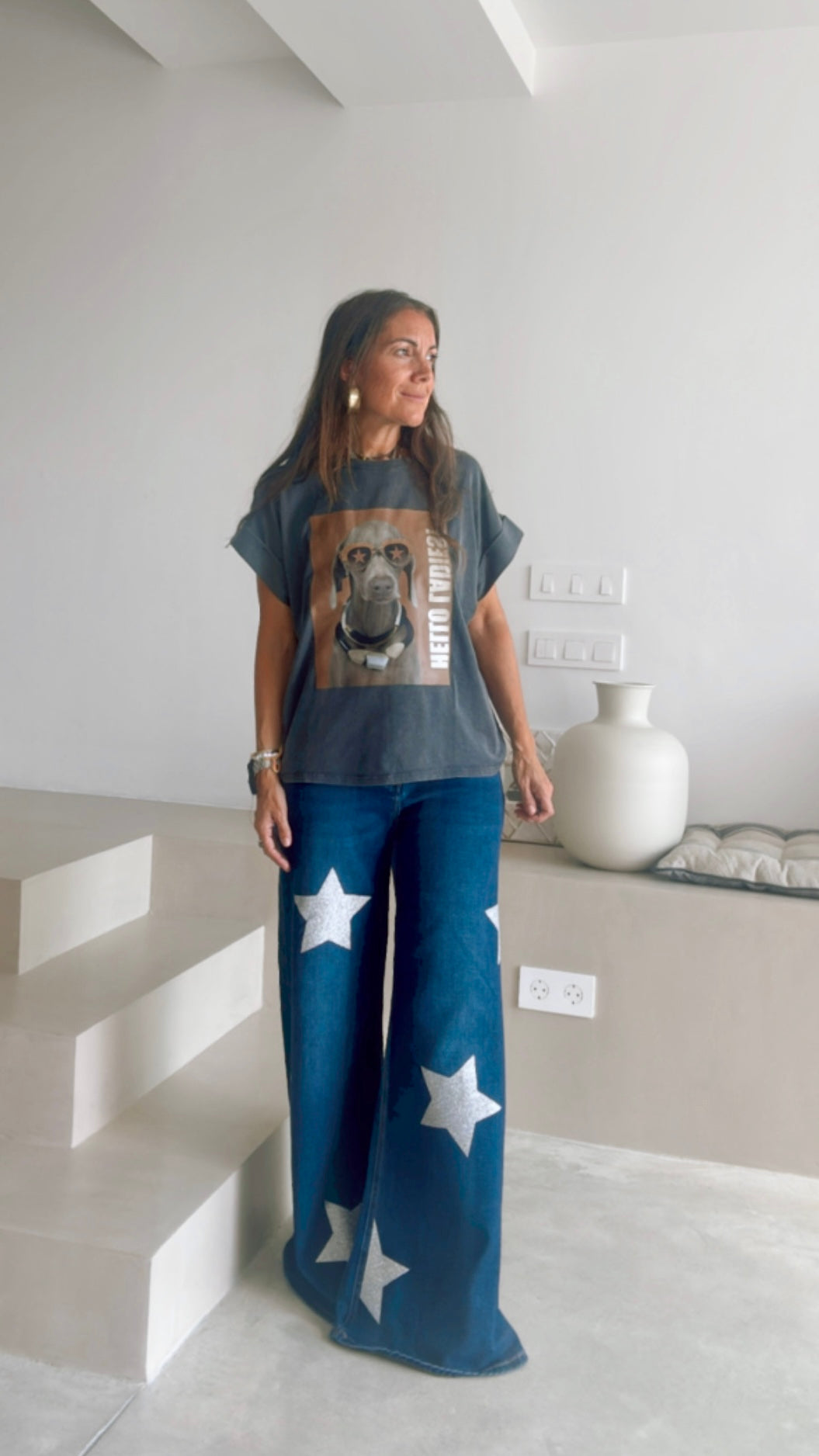 Vaquero Wide Leg “a star is born” otoño