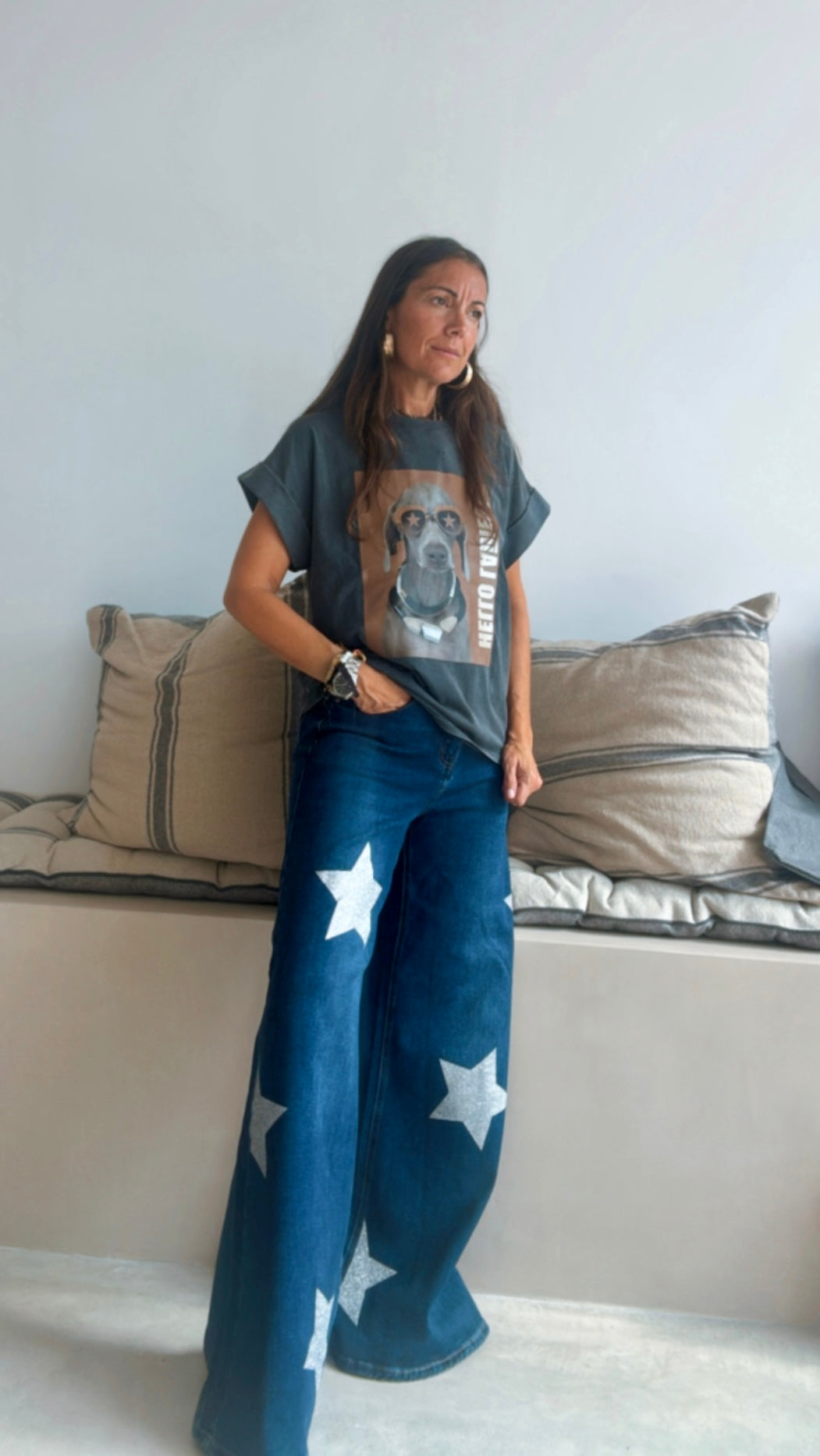 Vaquero Wide Leg “a star is born” otoño