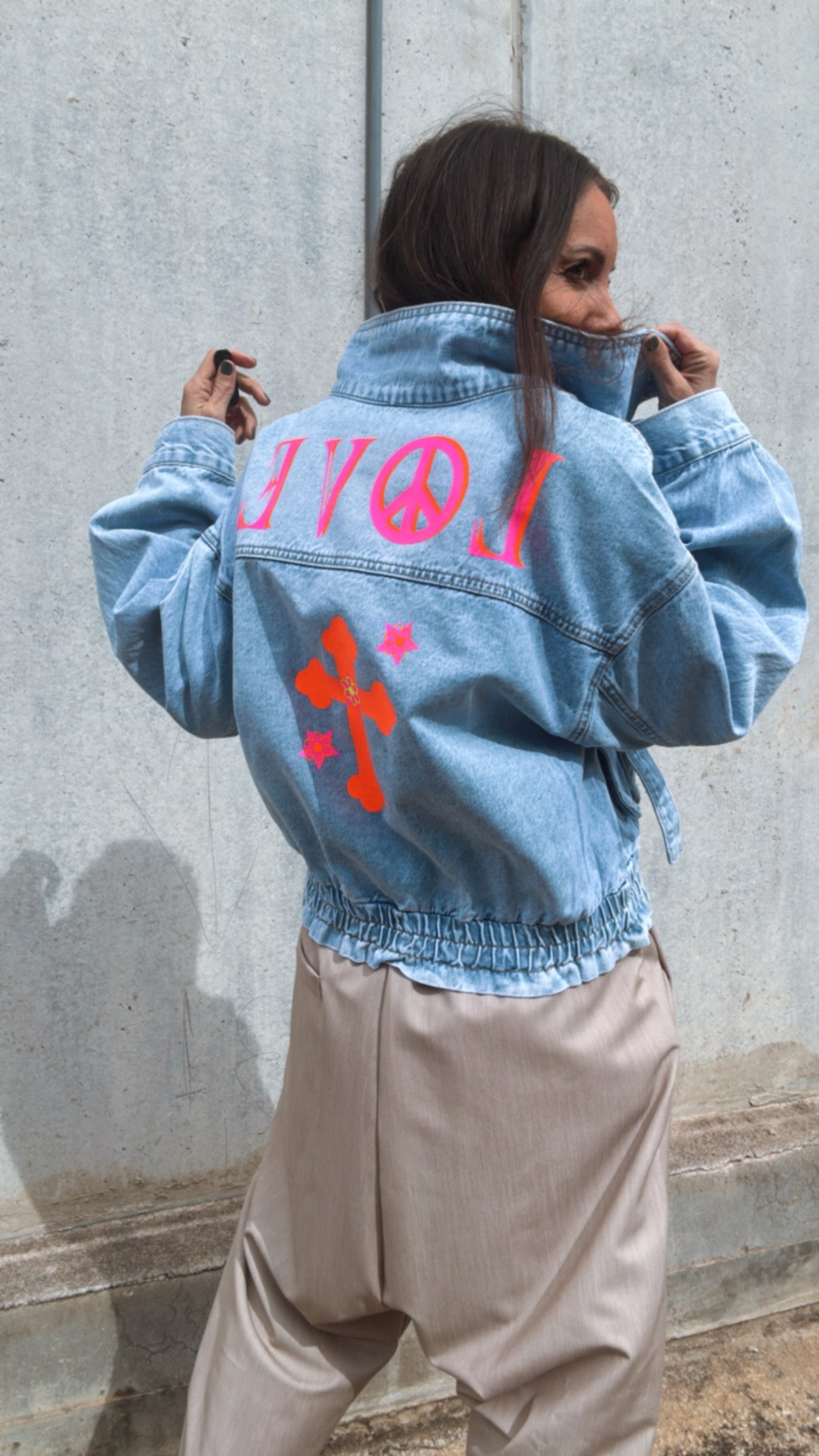 Chaqueta vaquera “happy blessed” edición limitada