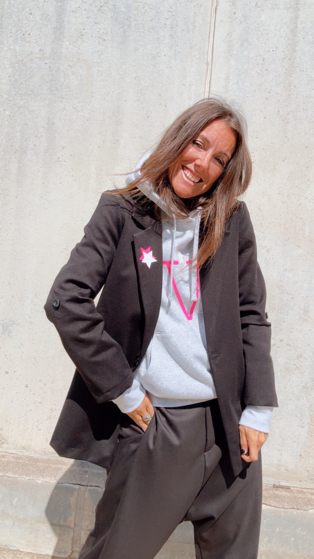 Sudadera "Star Girl" Gris