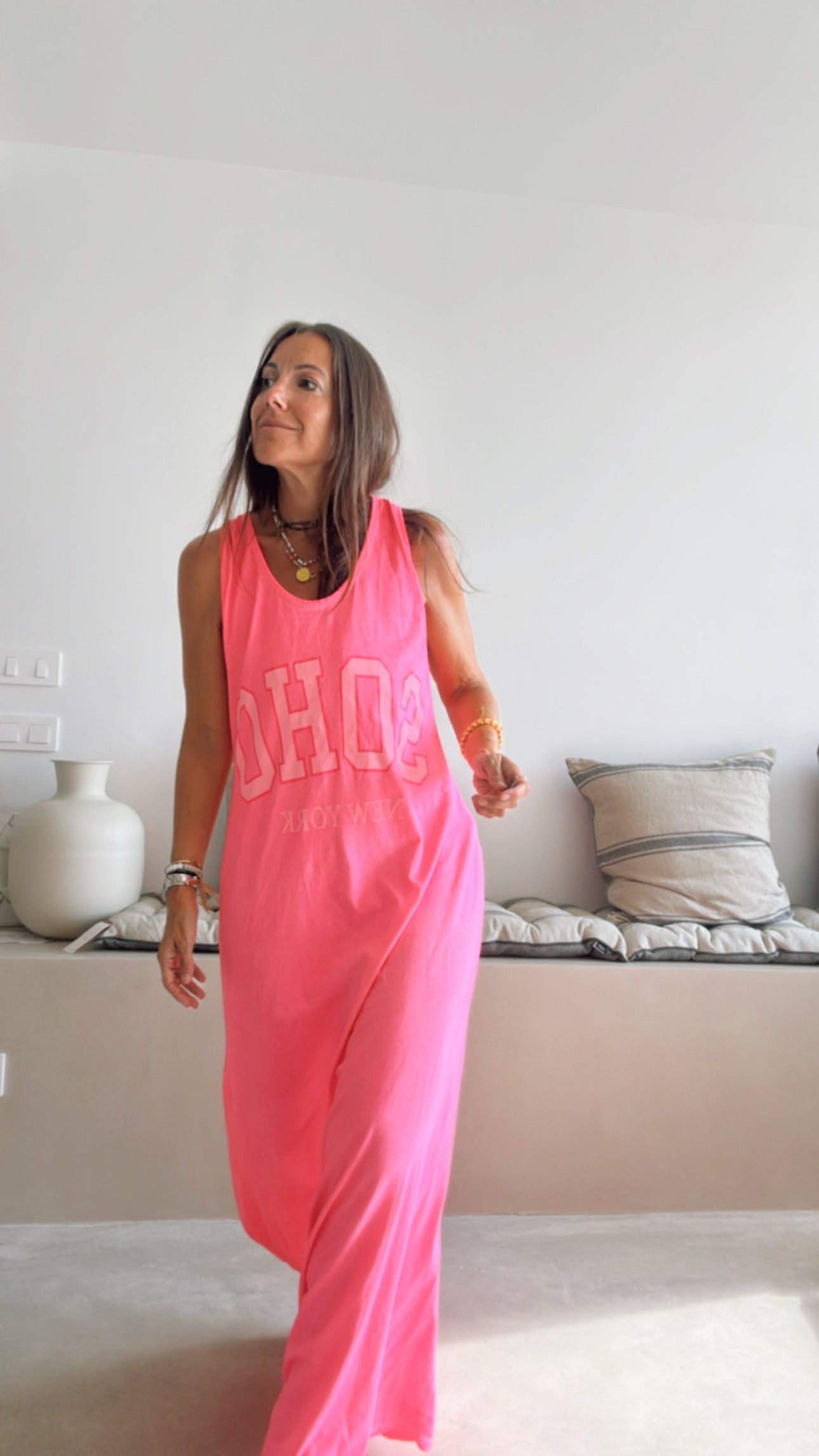 Vestido Soho rosa fluor
