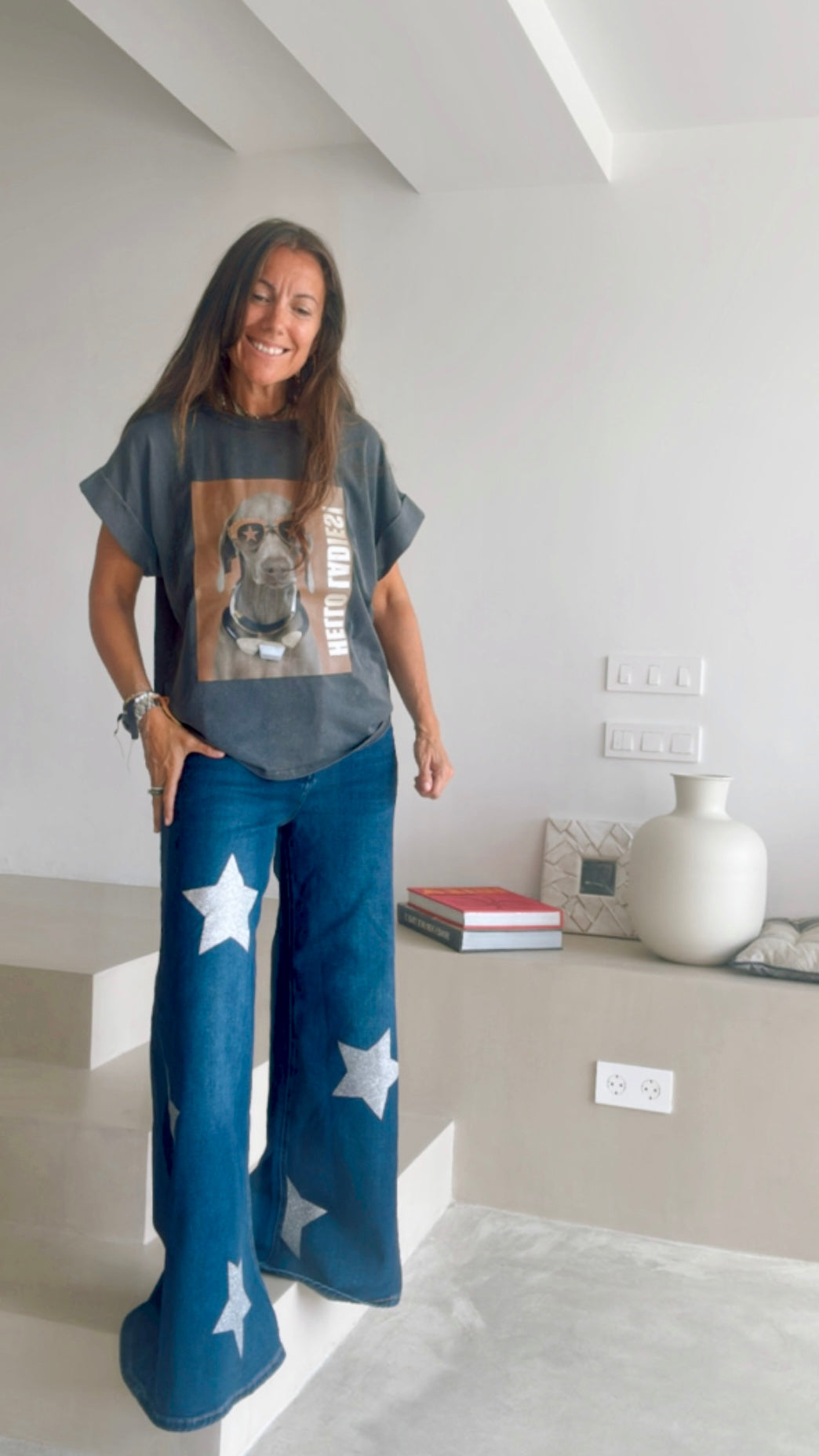 Vaquero Wide Leg “a star is born” otoño