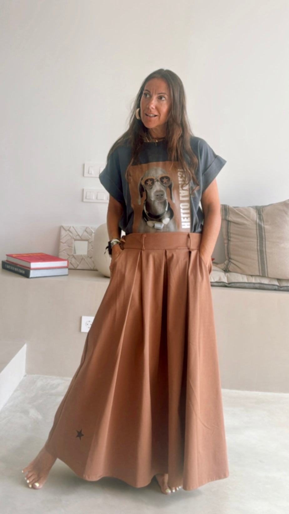 Falda “brown star”