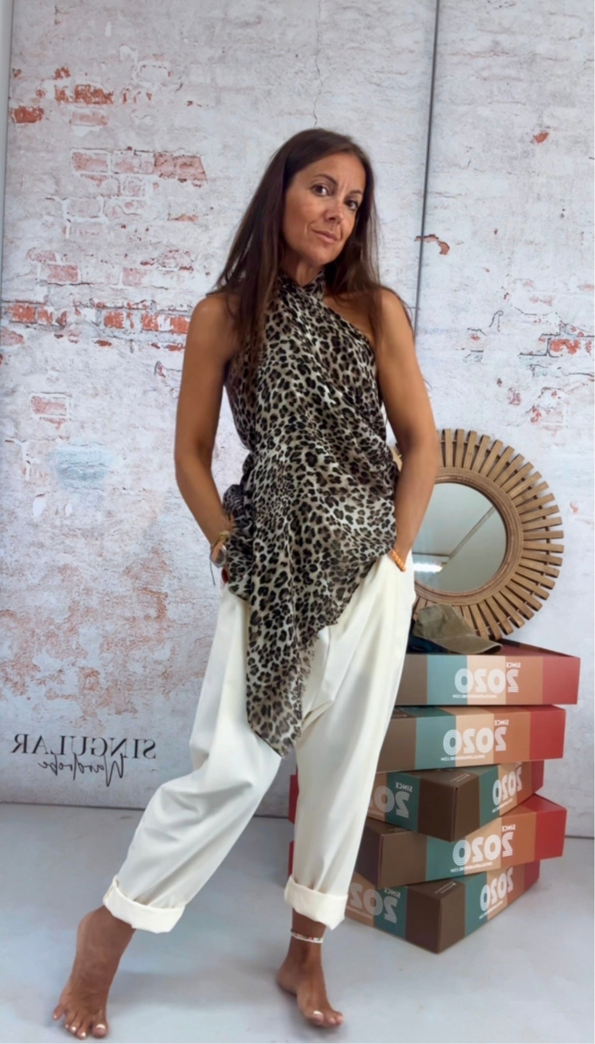 Foulard / pareo Leopard time
