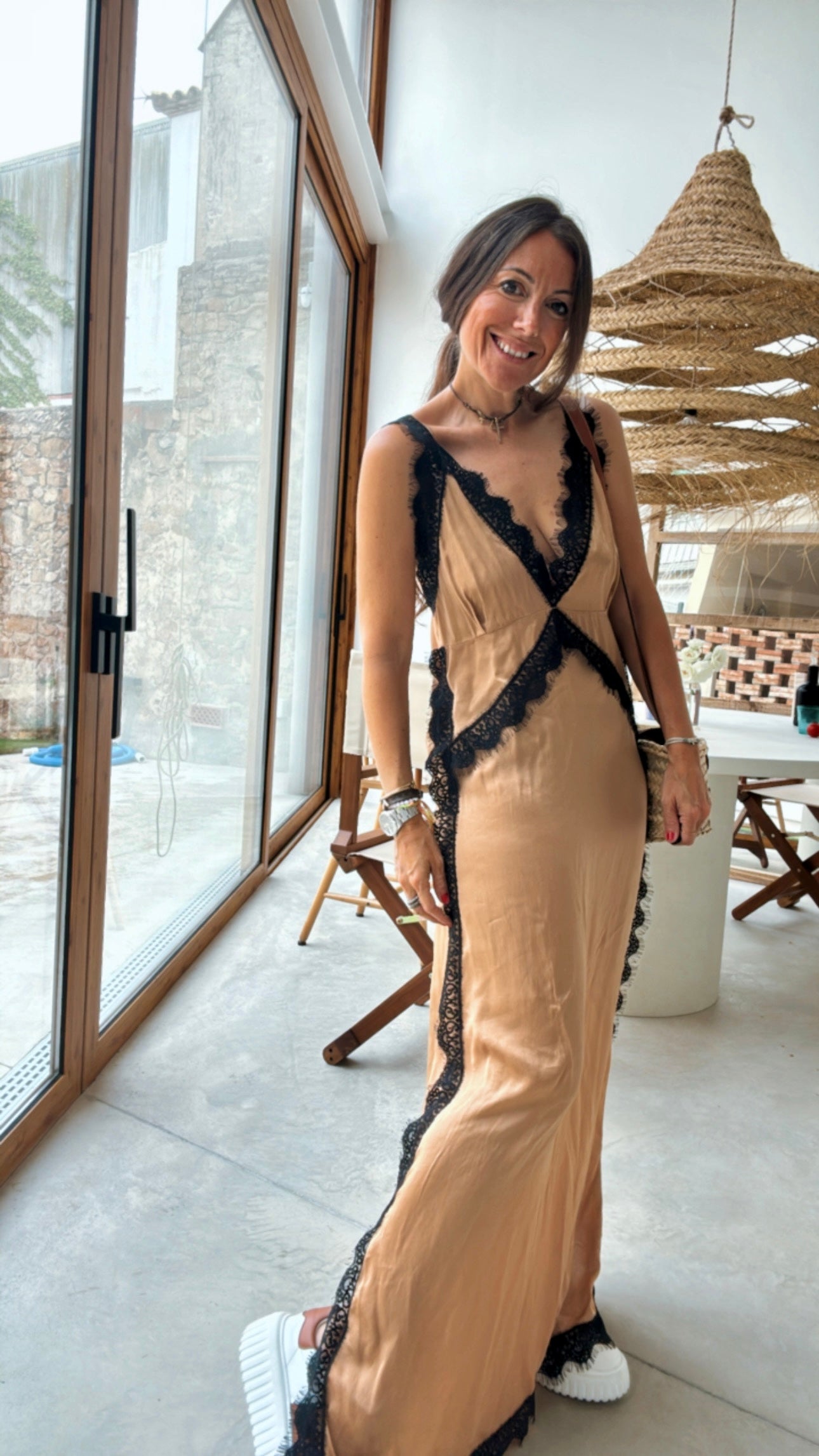 MVestido lencero “sexi summer” camel