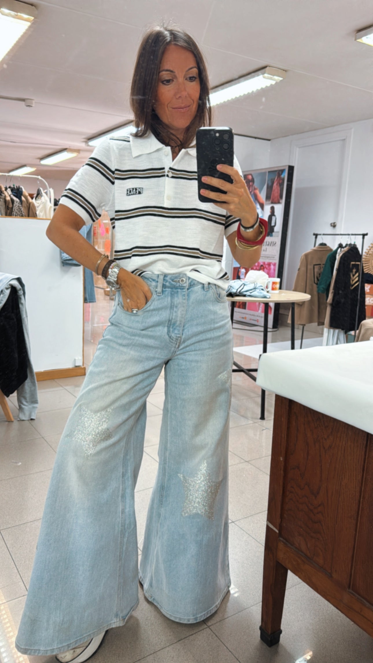 Polo navy blanco
