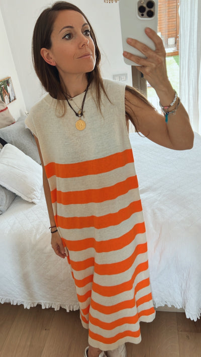 Vestido “touch of orange”